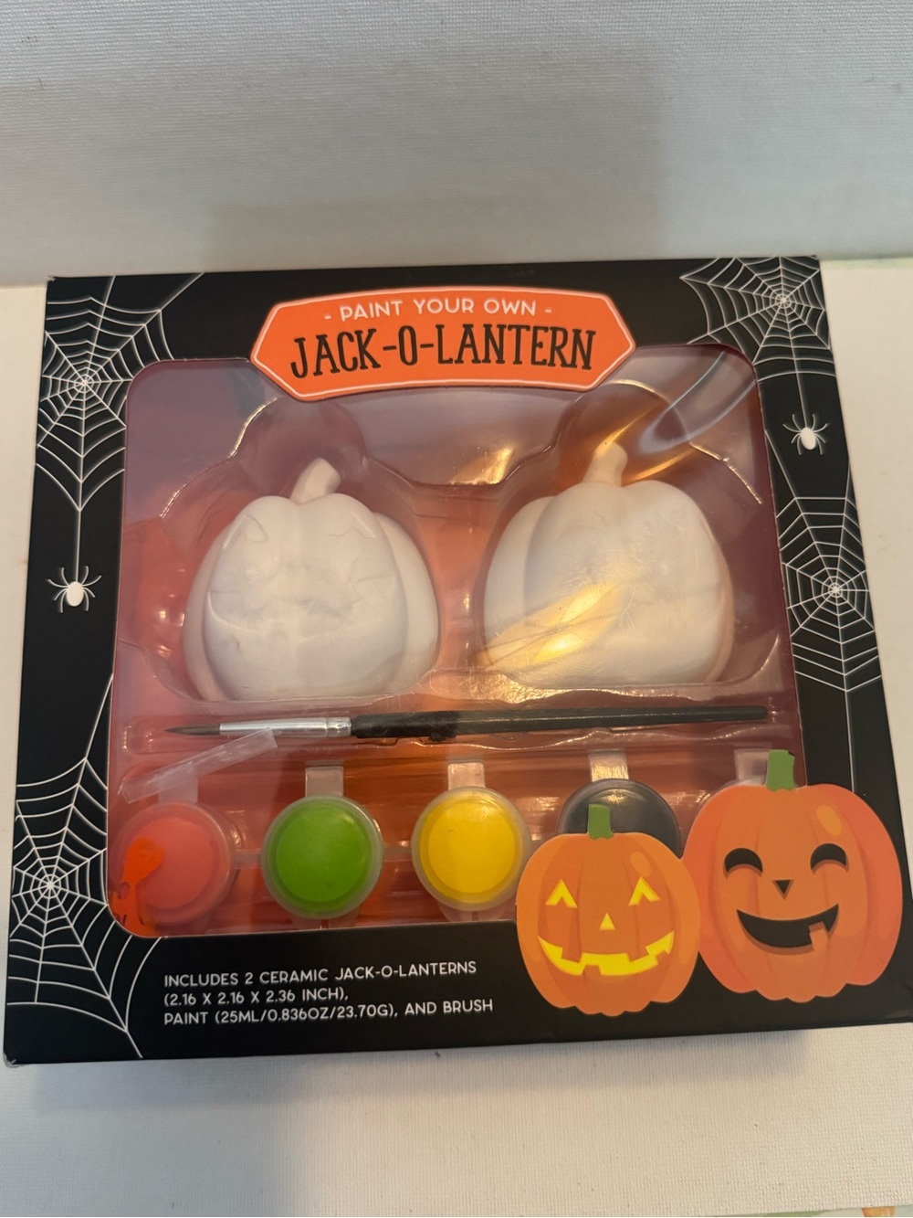 Paint Your Own Jack-O-Lantern Halloween Ceramic Kit - White